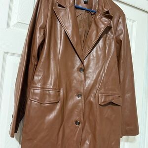 Forever 21 faux leather coat